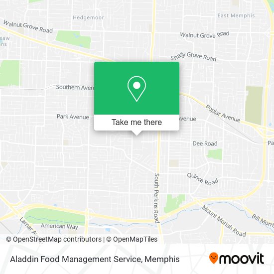 Mapa de Aladdin Food Management Service
