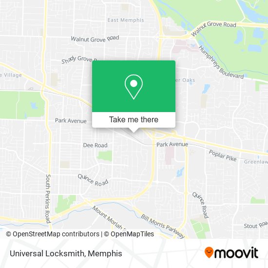 Mapa de Universal Locksmith