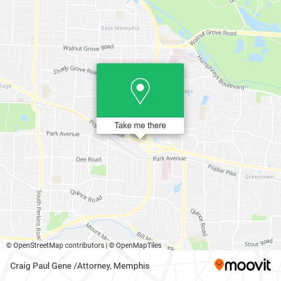 Craig Paul Gene /Attorney map