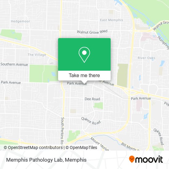 Mapa de Memphis Pathology Lab