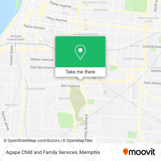 Agape Child and Family Services map