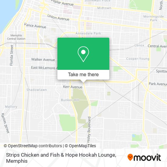 Strips Chicken and Fish & Hope Hookah Lounge map