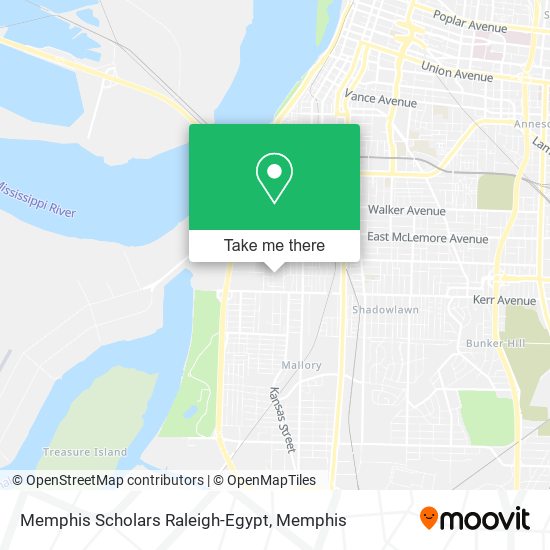 Mapa de Memphis Scholars Raleigh-Egypt