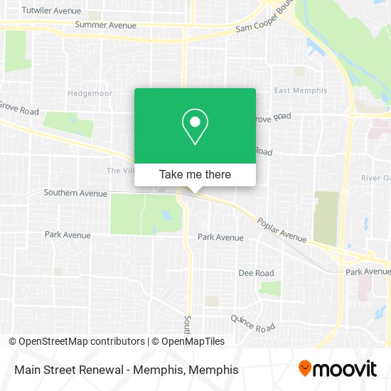 Main Street Renewal - Memphis map