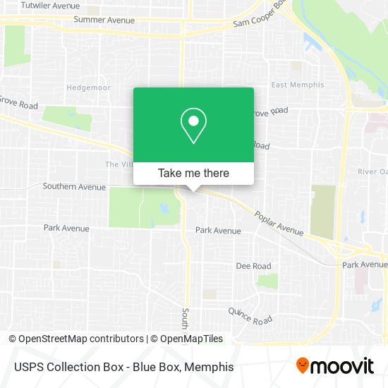 USPS Collection Box - Blue Box map