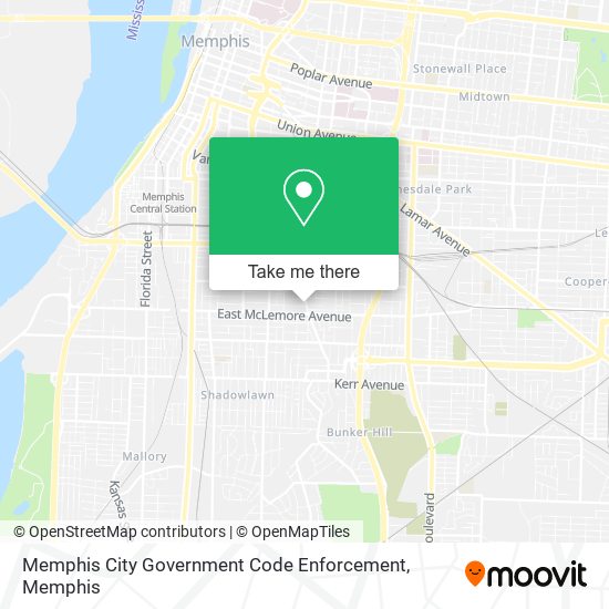 Mapa de Memphis City Government Code Enforcement