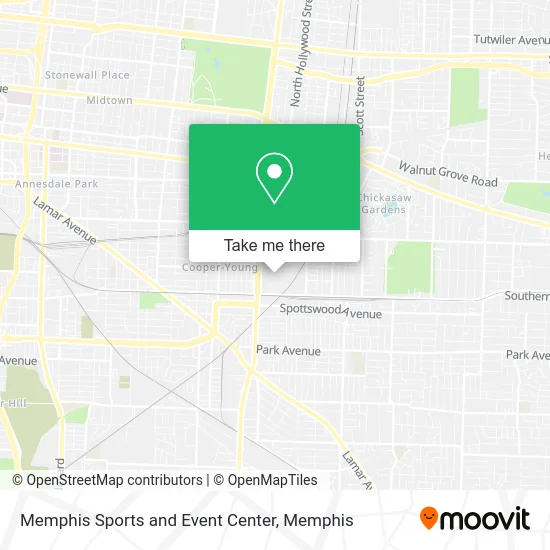 Memphis Sports and Event Center map