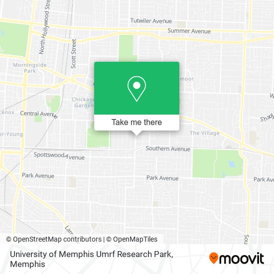 University of Memphis Umrf Research Park map