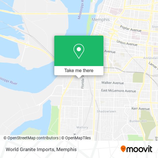 World Granite Imports map