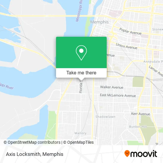 Mapa de Axis Locksmith