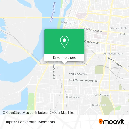 Jupiter Locksmith map