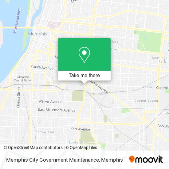Memphis City Government Maintenance map