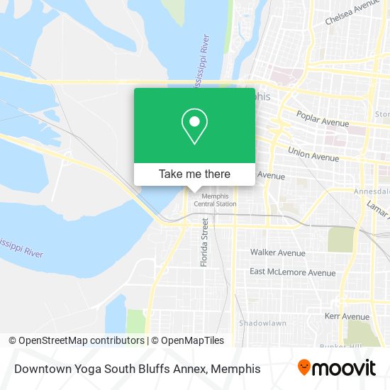 Downtown Yoga South Bluffs Annex map