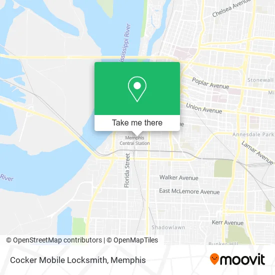 Cocker Mobile Locksmith map