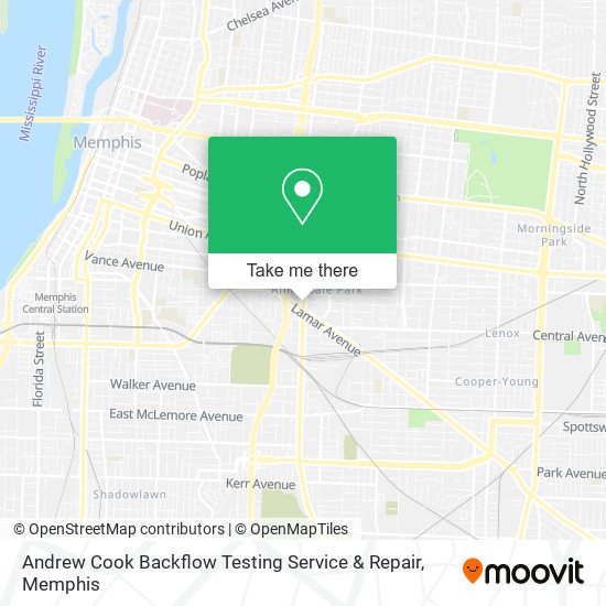 Mapa de Andrew Cook Backflow Testing Service & Repair