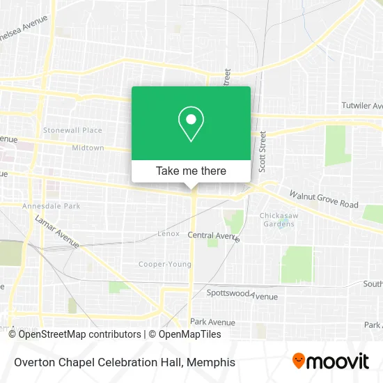 Overton Chapel Celebration Hall map