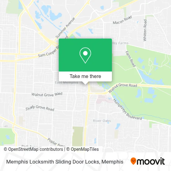Memphis Locksmith Sliding Door Locks map