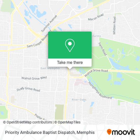 Mapa de Priority Ambulance Baptist Dispatch