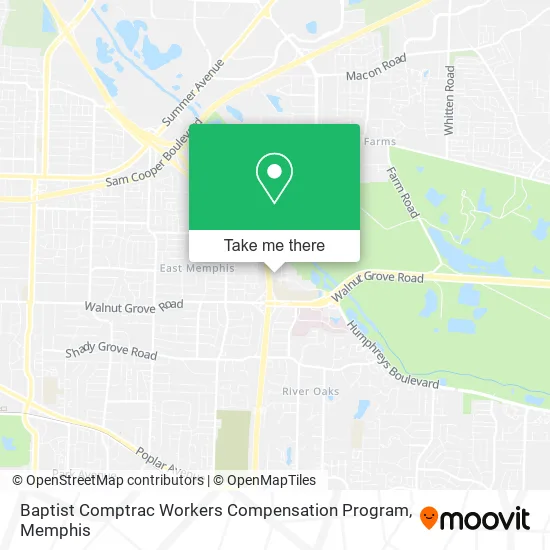 Baptist Comptrac Workers Compensation Program map