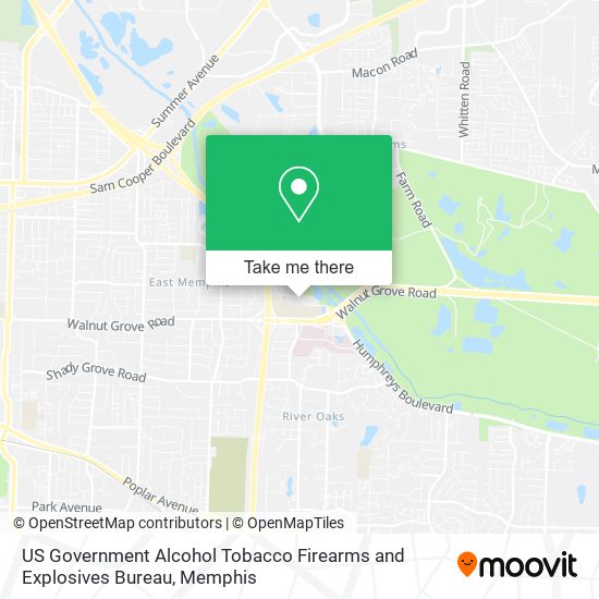 US Government Alcohol Tobacco Firearms and Explosives Bureau map