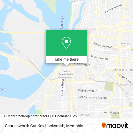 Charlesworth Car Key Locksmith map