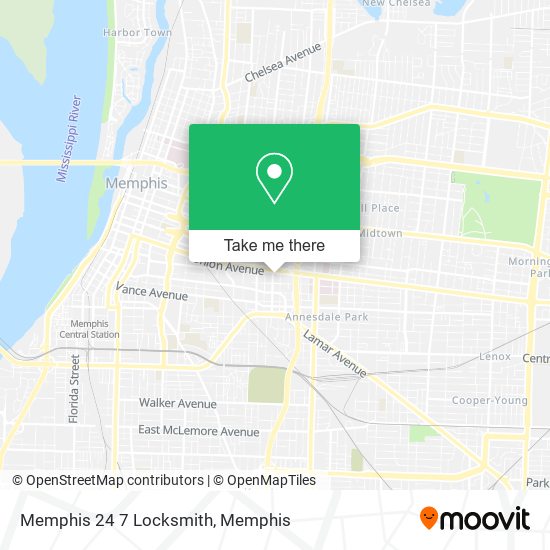Memphis 24 7 Locksmith map