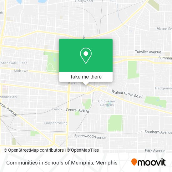 Communities in Schools of Memphis map