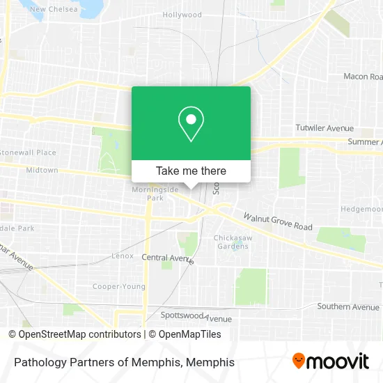 Pathology Partners of Memphis map