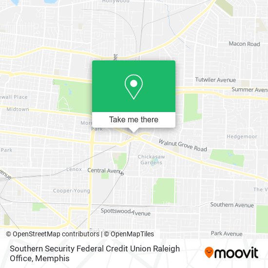 Mapa de Southern Security Federal Credit Union Raleigh Office