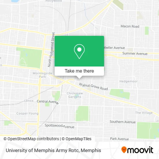 University of Memphis Army Rotc map