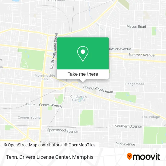 Tenn. Drivers License Center map