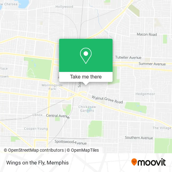 Wings on the Fly map