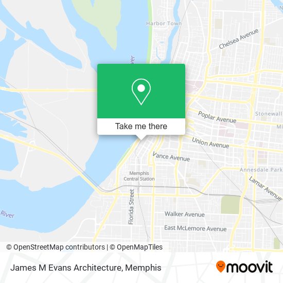 James M Evans Architecture map