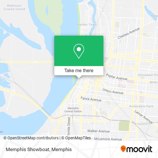 Mapa de Memphis Showboat