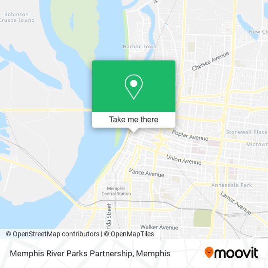 Memphis River Parks Partnership map
