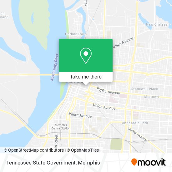 Tennessee State Government map