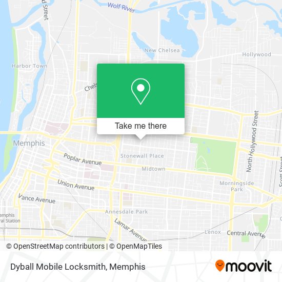 Mapa de Dyball Mobile Locksmith