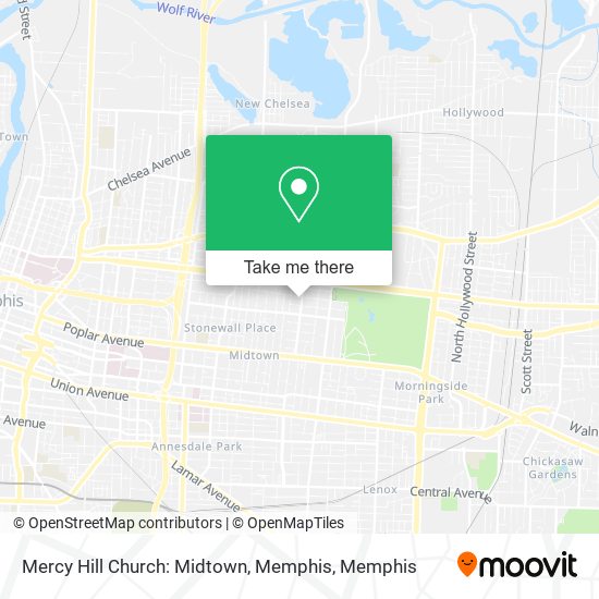 Mapa de Mercy Hill Church: Midtown, Memphis