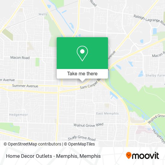 Home Decor Outlets - Memphis map