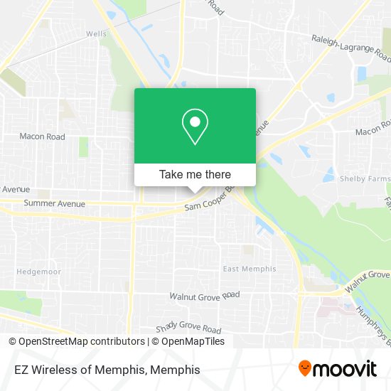 Mapa de EZ Wireless of Memphis