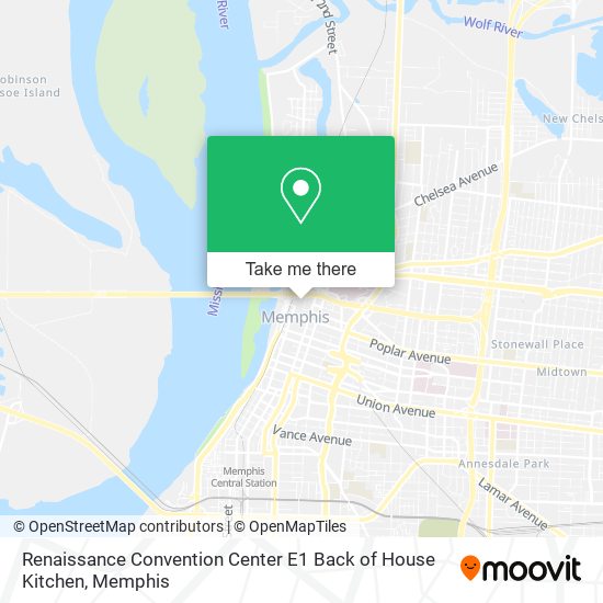 Renaissance Convention Center E1 Back of House Kitchen map