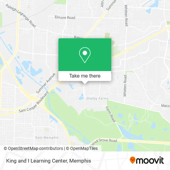 King and I Learning Center map