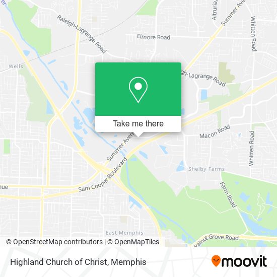 Mapa de Highland Church of Christ