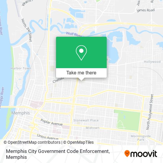 Mapa de Memphis City Government Code Enforcement