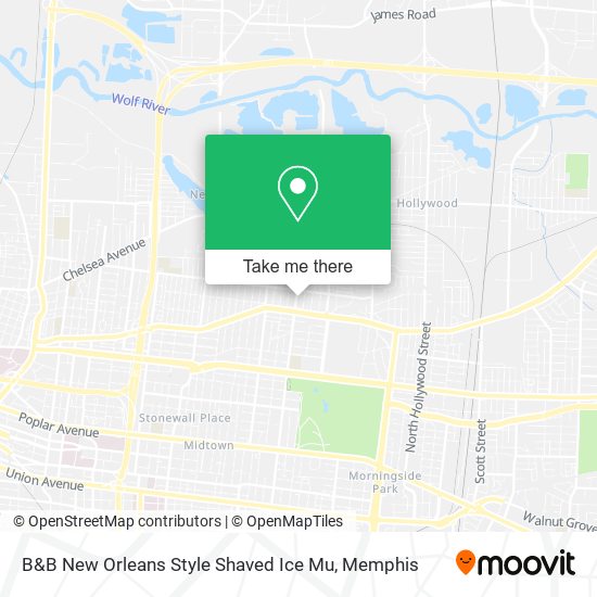 B&B New Orleans Style Shaved Ice Mu map