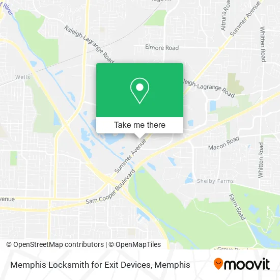 Memphis Locksmith for Exit Devices map