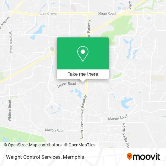 Mapa de Weight Control Services