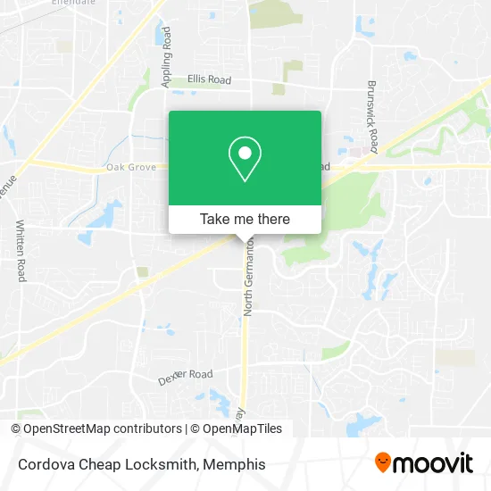 Cordova Cheap Locksmith map