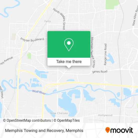 Memphis Towing and Recovery map