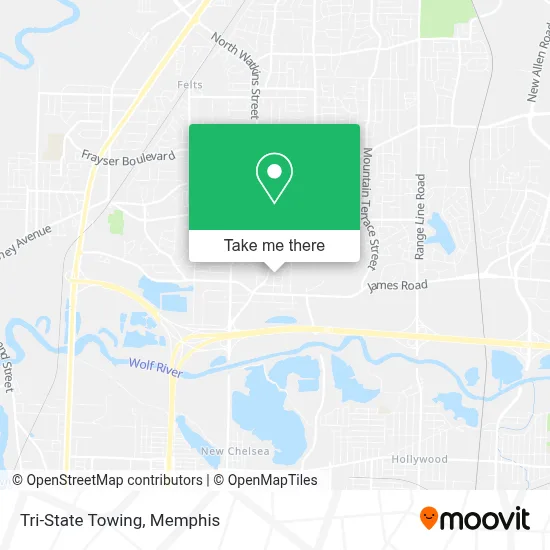 Tri-State Towing map